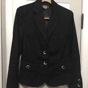 Black Sz 8 Linen Banana Republic Blazer
